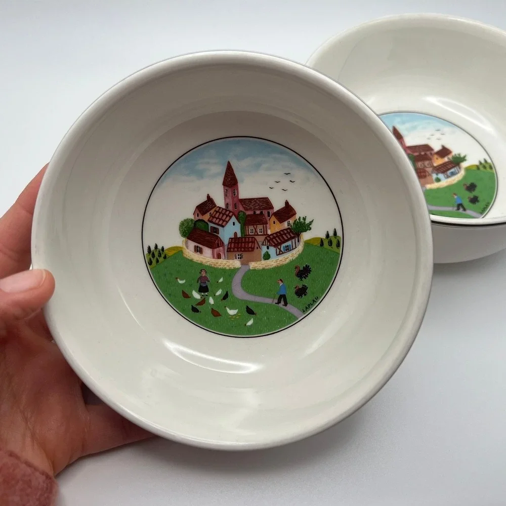 Villeroy & Boch Design Naif Laplau Village Bowls Set of 2 – 5.25